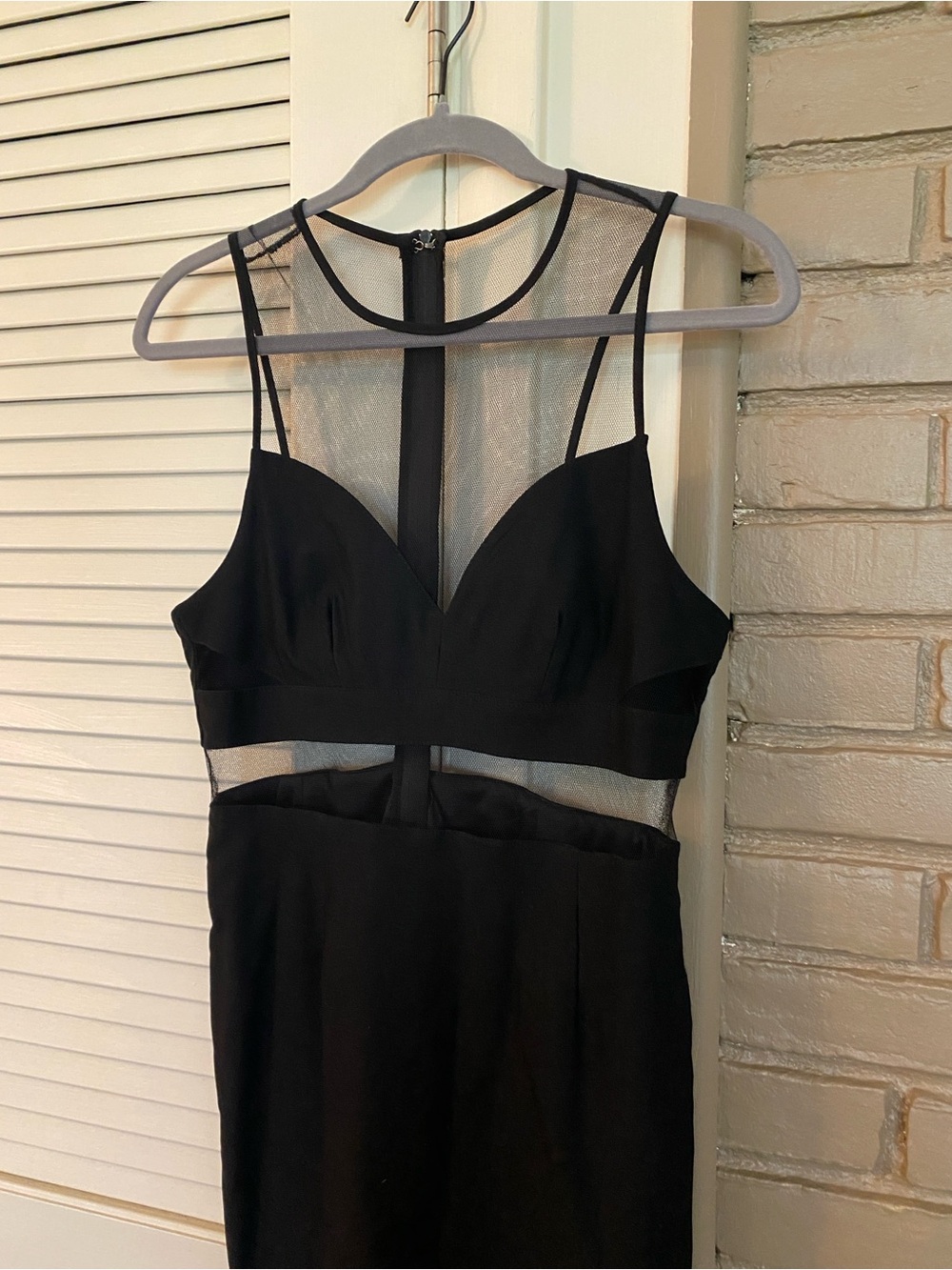 Tobi Black Dress with Mesh Insets - Picture 2 of 6